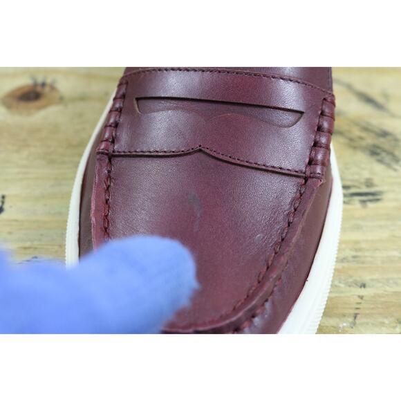 New GH Bass Weejuns Womens 9M Red Leather Penny Loafers Weekend Slip On - Picture 8 of 8